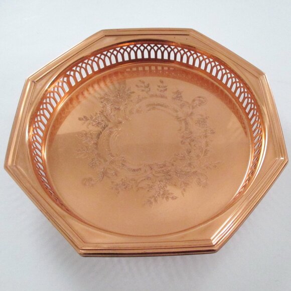 9" Coppercraft Octagon Copper Tray - Picture 1 of 6